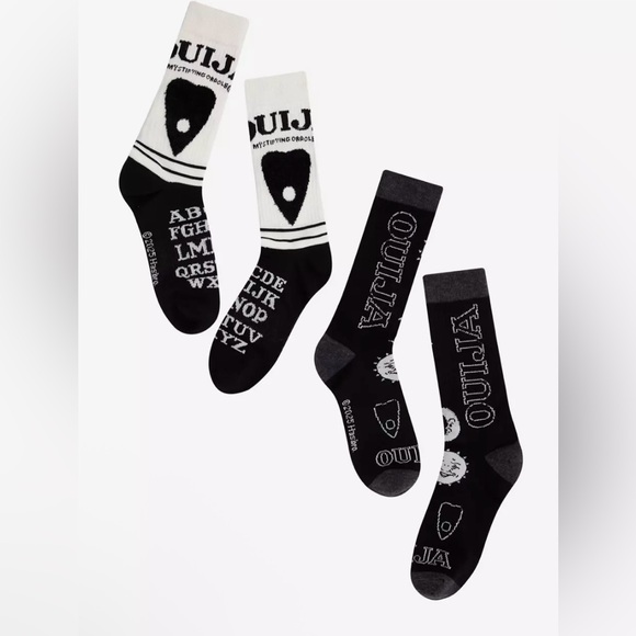 Hot Topic Other - NWT OUIJA Black and White Men's Socks